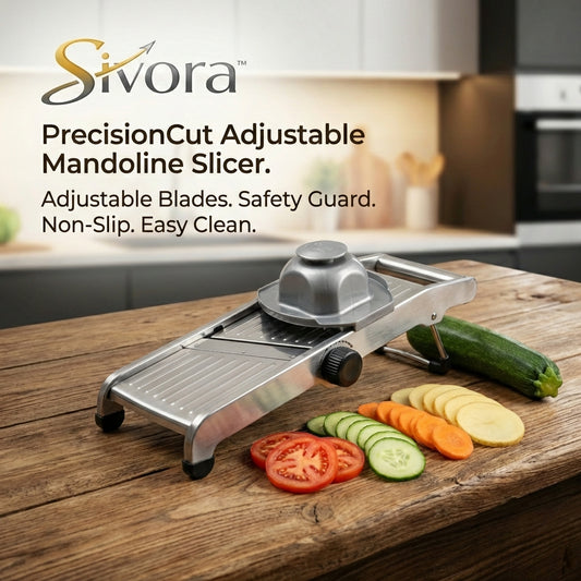 Sivora™ PrecisionCut Adjustable Mandoline Slicer