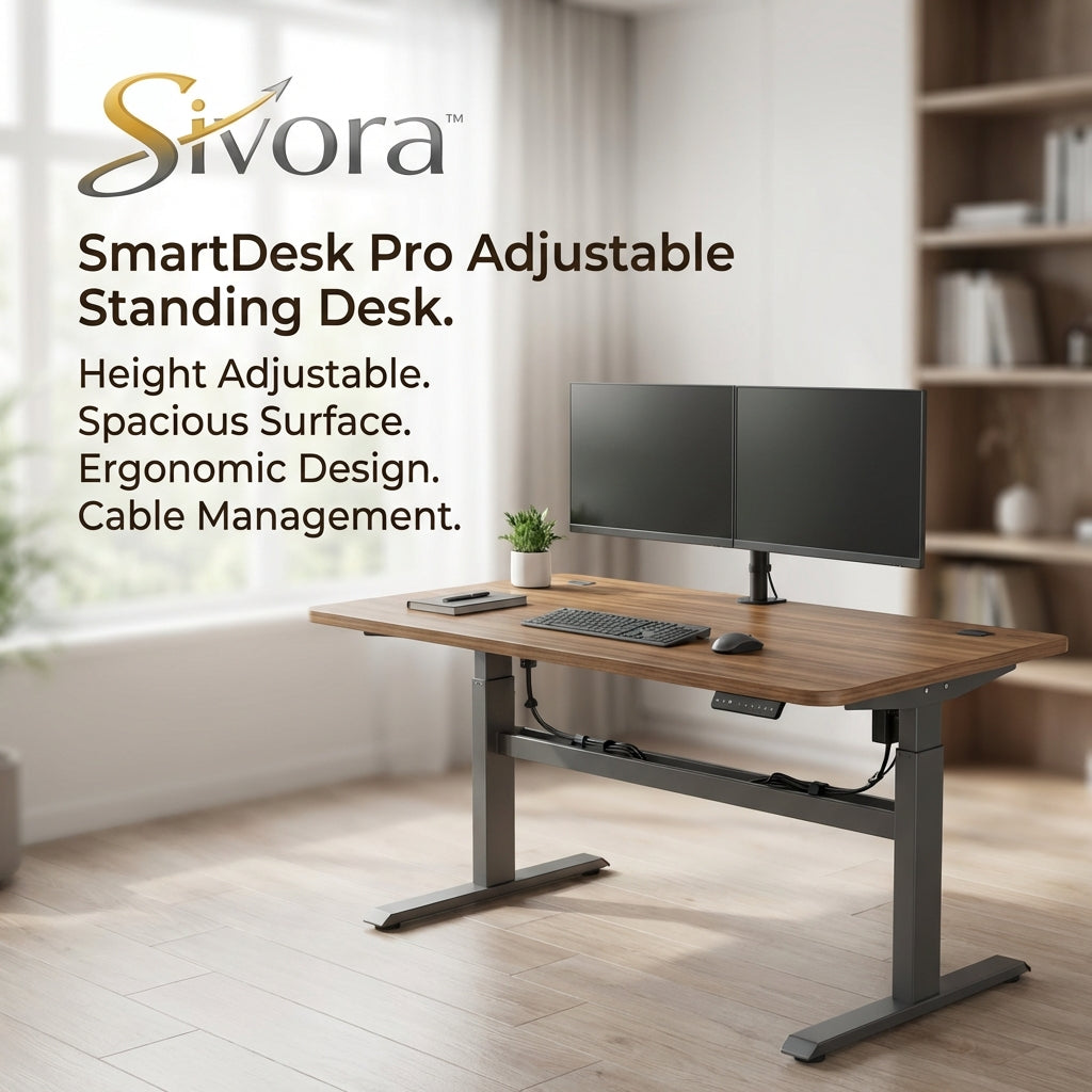 SmartDesk Pro Adjustable Standing Desk
