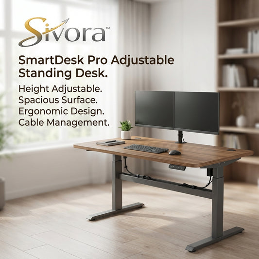 Sivora™ SmartDesk Pro Adjustable Standing Desk