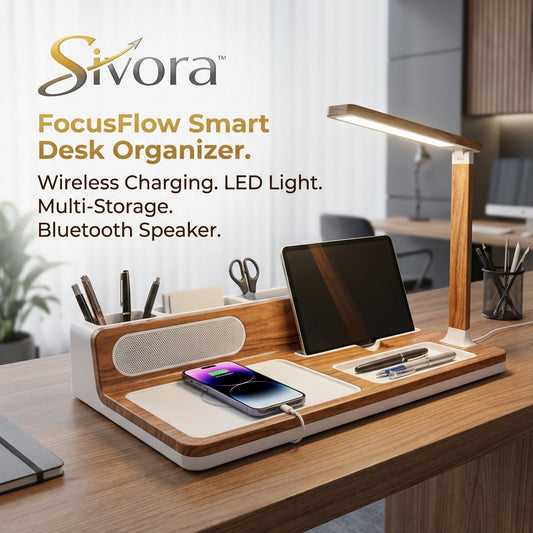 Sivora™ FocusFlow Smart Desk Organizer